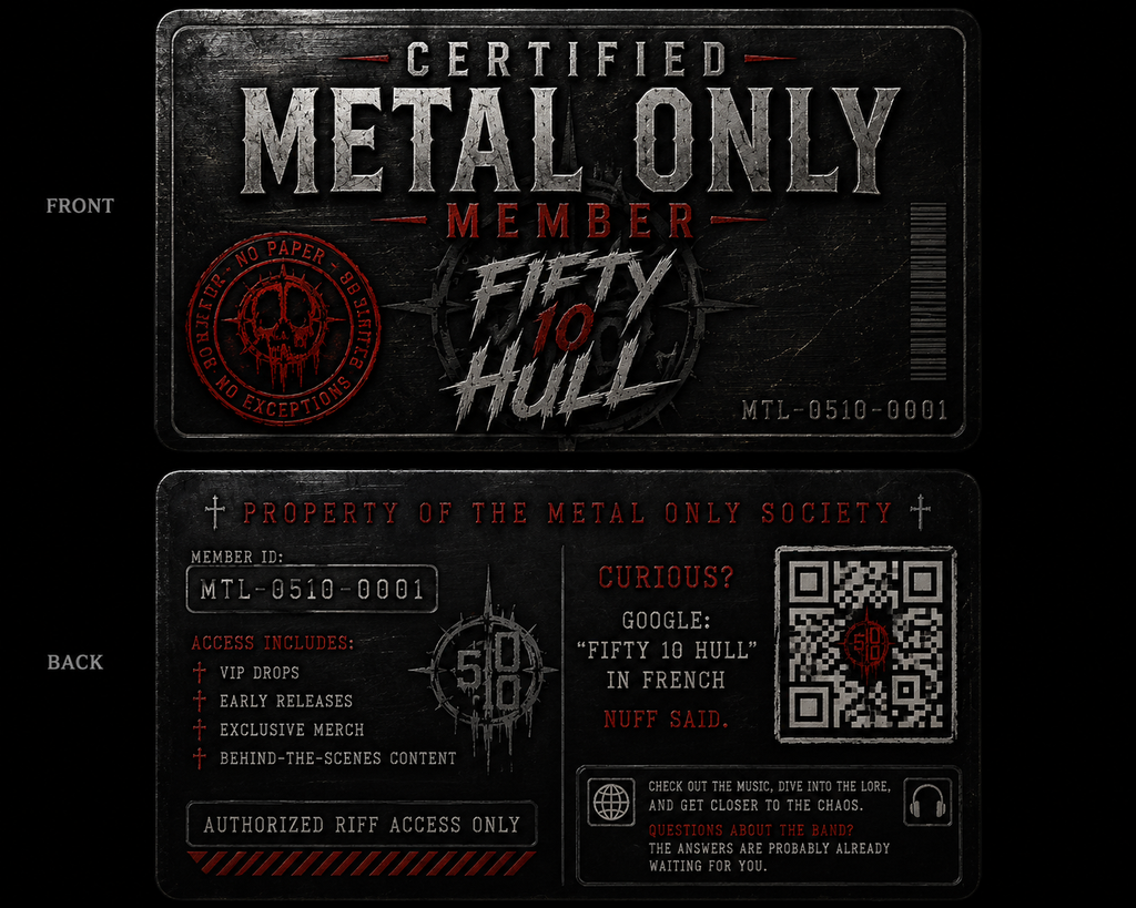 Certified Metal Only Member Card