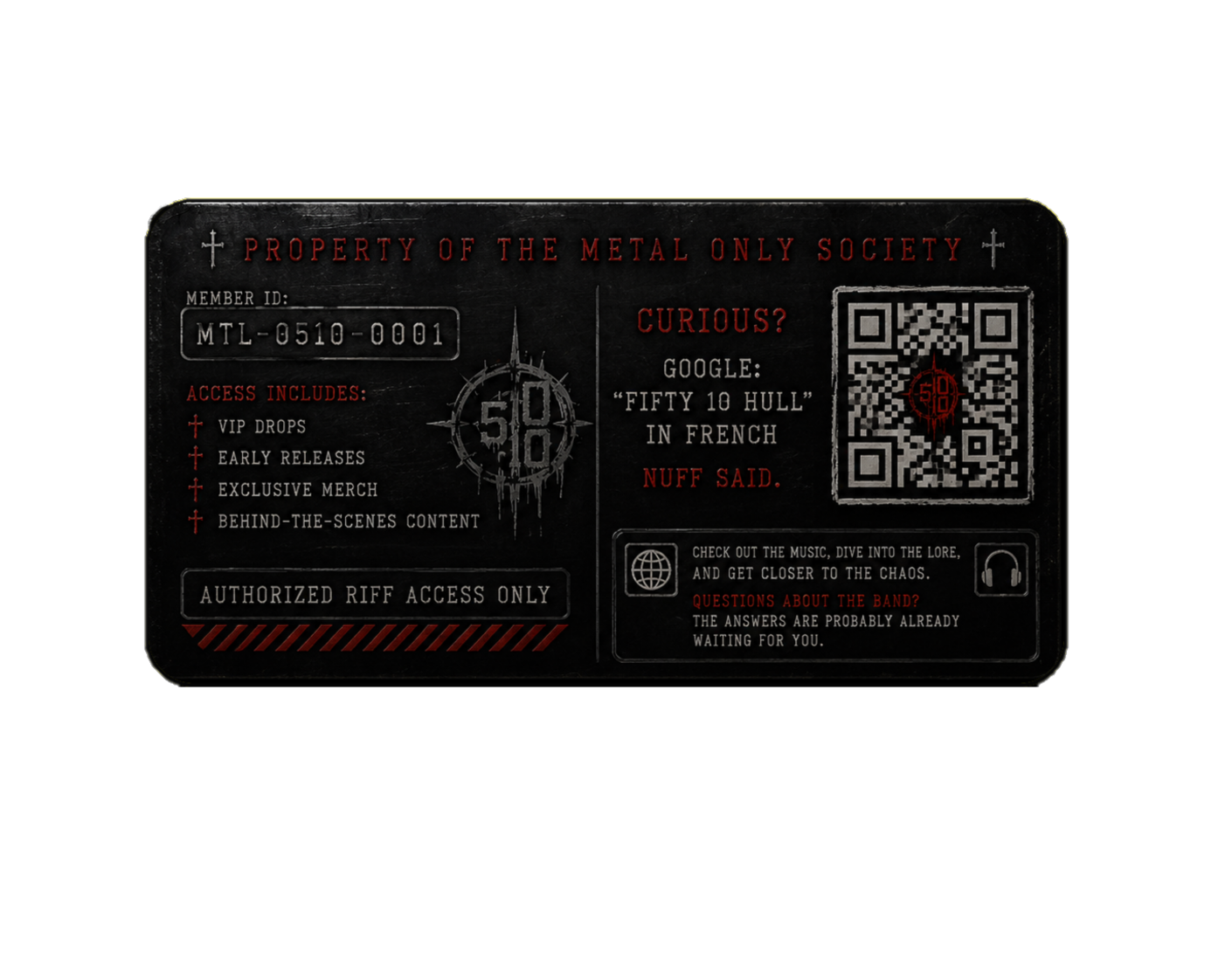 Certified Metal Only Member Card