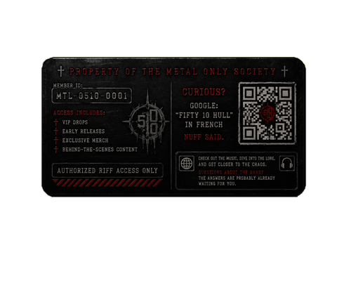 Certified Metal Only Member Card