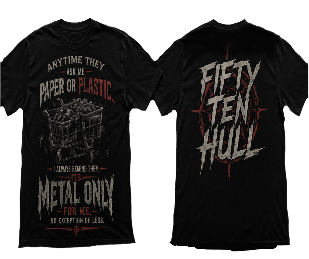 Paper Or Plastic Metal Head -Shirt
