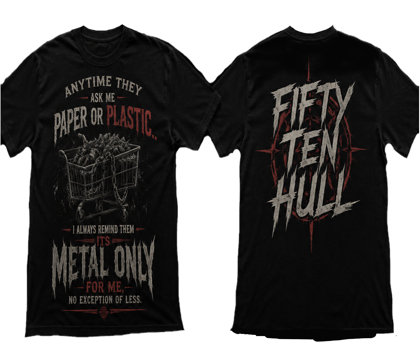 Paper Or Plastic Metal Head -Shirt